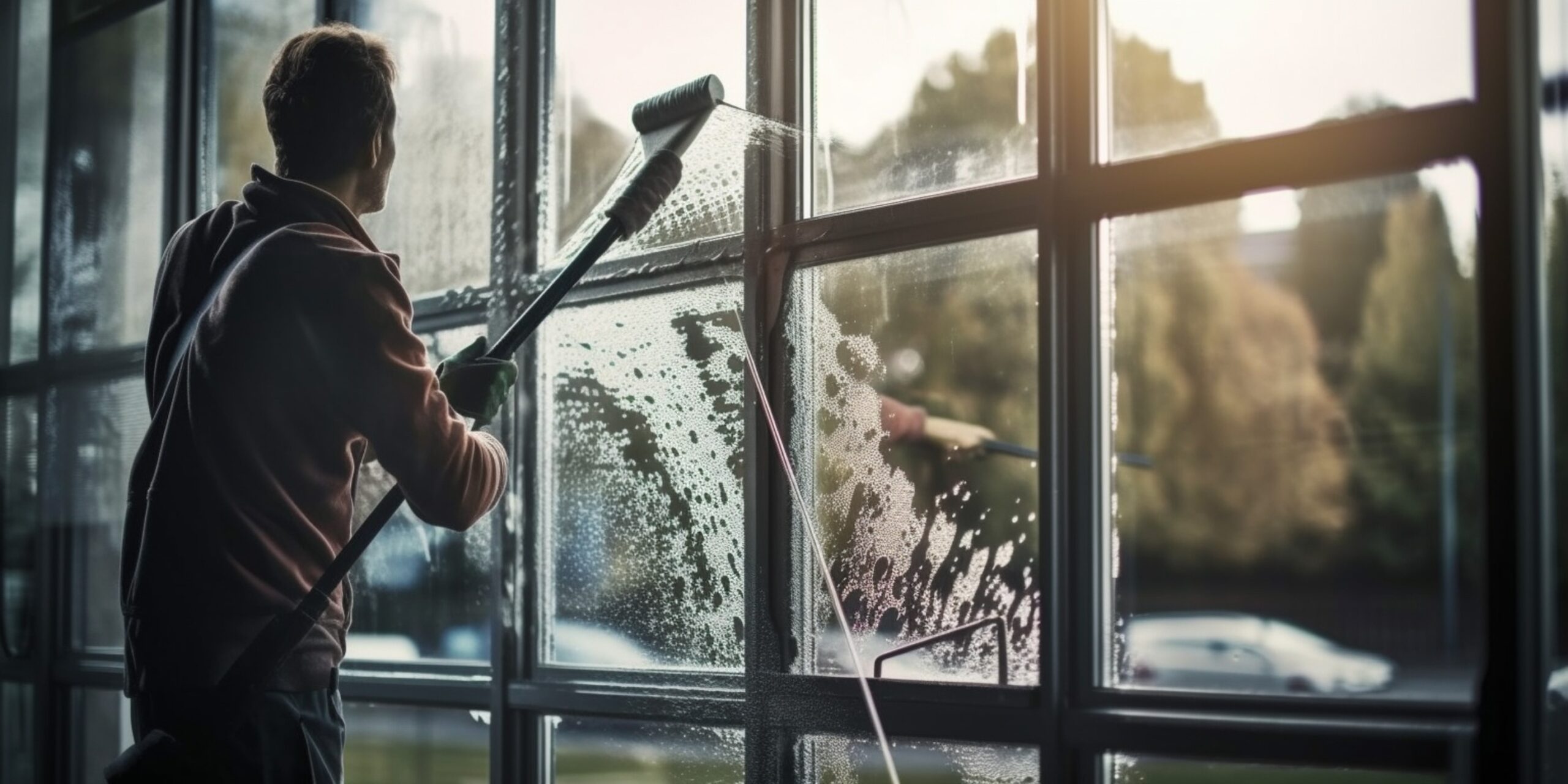 professional cleaning window